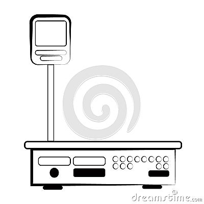 Flat icon scale, weighing, weight, balance Vector Illustration